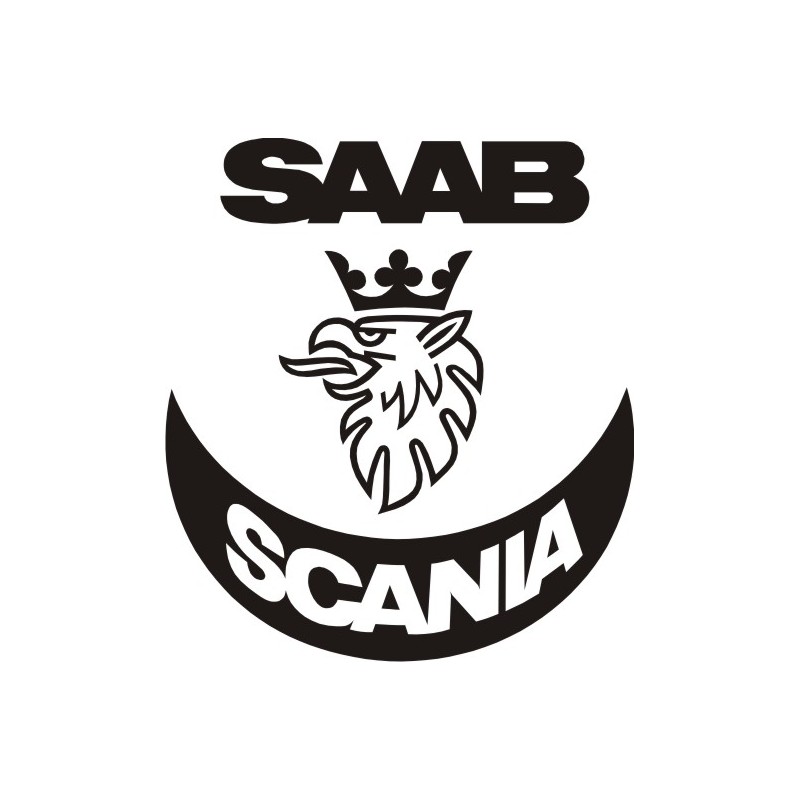 Sticker Saab Scania 7 - Taille et Coloris au choix