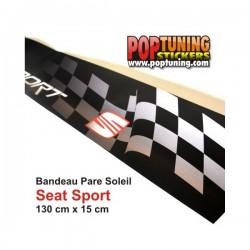 Bandeau pare soleil Seat Sport - 130 cm x 15 cm