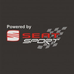 Sticker Powered by Seat Sport - Taille au choix