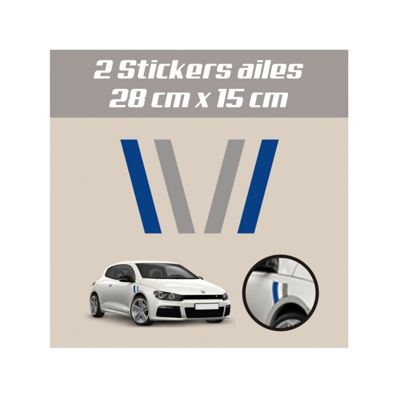 2 Stickers ailes Volkswagen