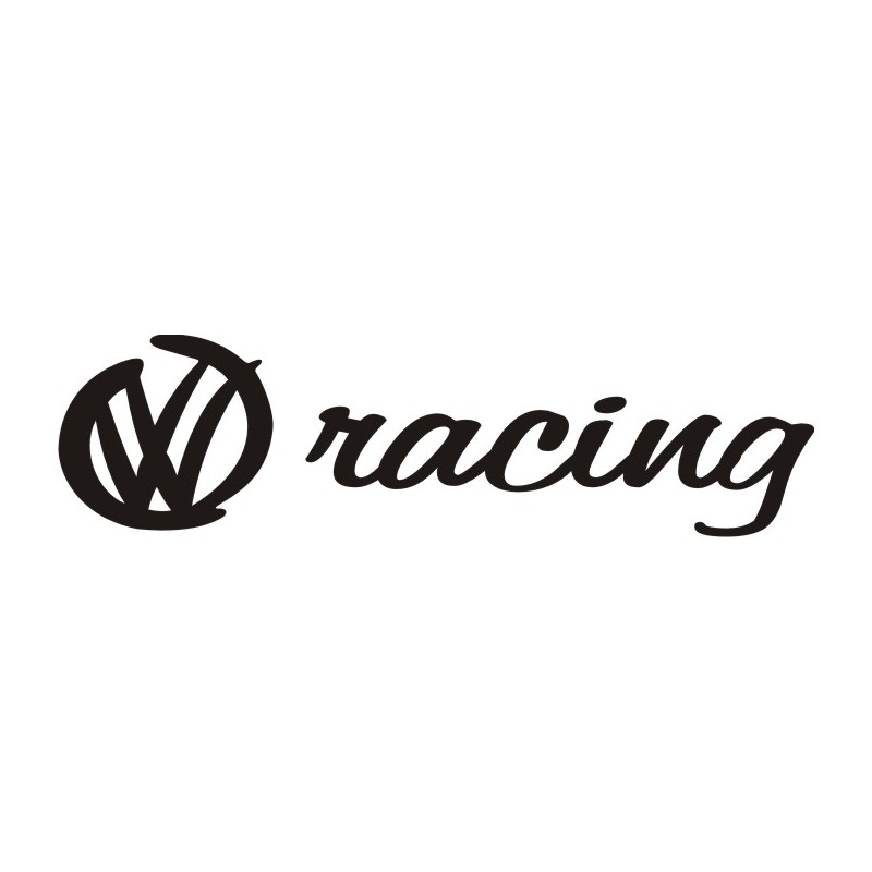 Sticker Volkswagen Racing - Taille et Coloris au choix