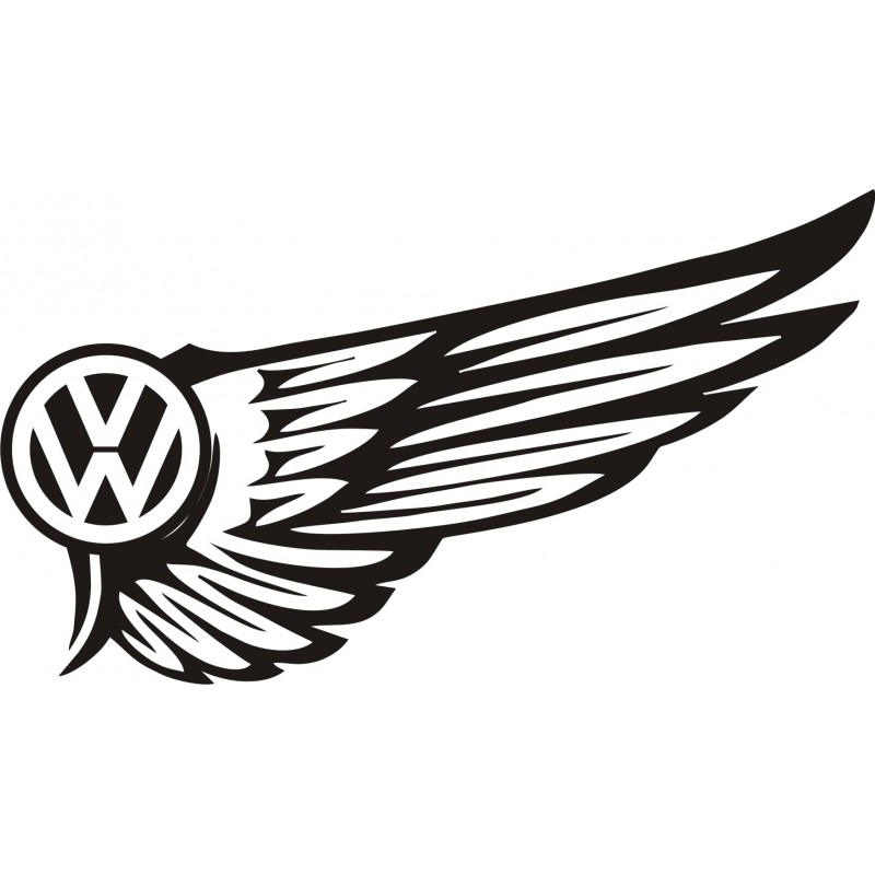 Sticker Volkswagen Aile - Taille et Coloris au choix
