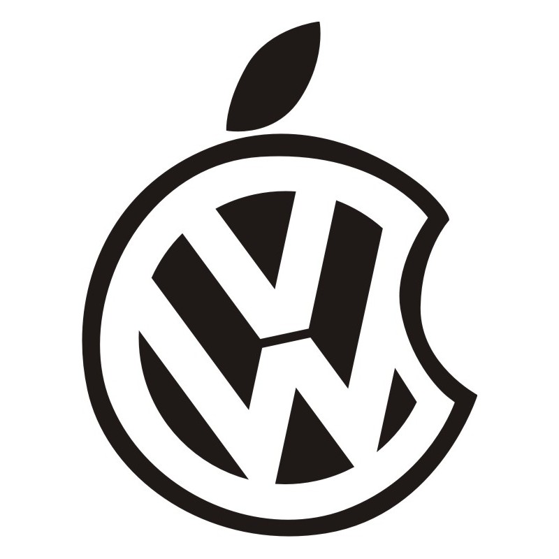 Sticker Volkswagen Pomme - Taille et Coloris au choix