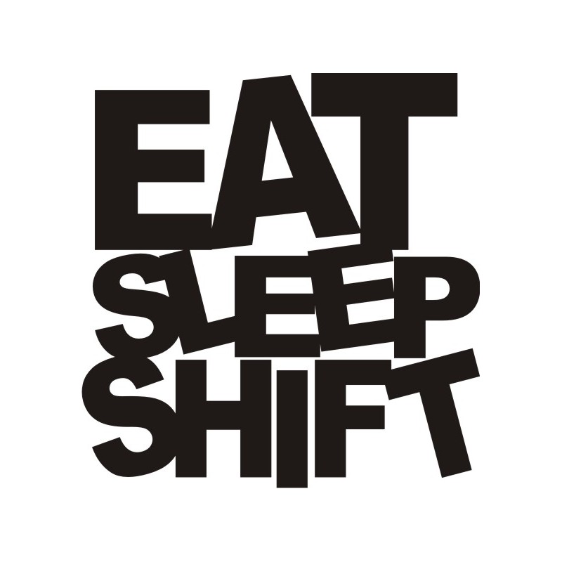 Sticker JDM Eat Sleep Shit - Taille et Coloris au choix