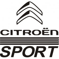 Sticker Citroen Sport 15 - Coloris et Taille au choix