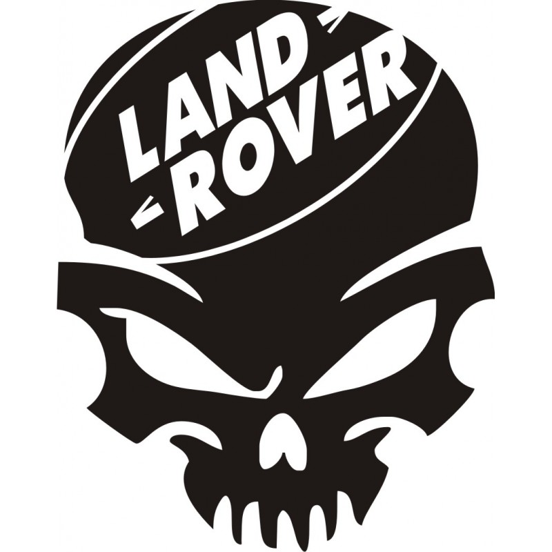 Sticker Crâne Land Rover - Coloris et Taille au choix