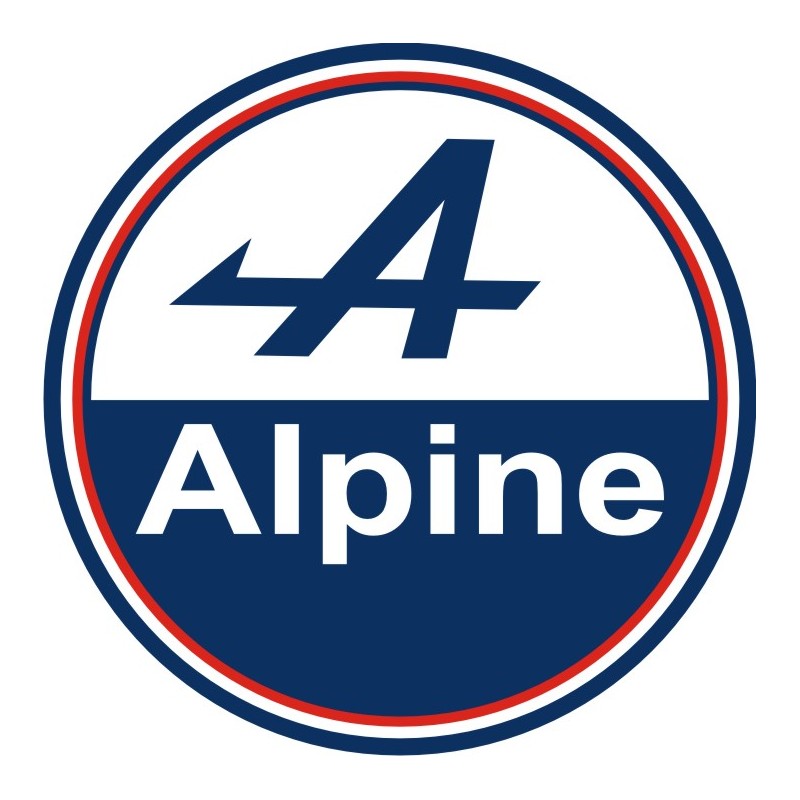 Autocollant Alpine Rond - Taille au choix