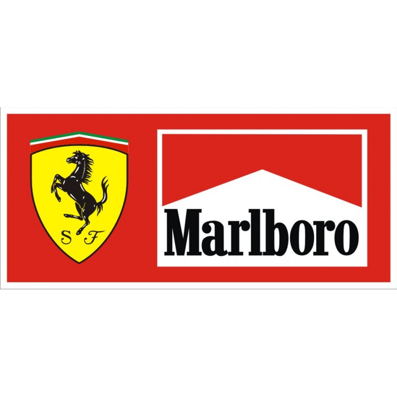 Autocollant Ferrari M - Taille et coloris au choix