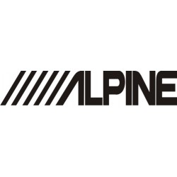 Sticker Alpine audio - Taille et coloris au choix