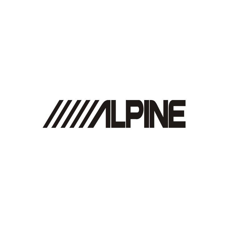 Sticker Alpine audio - Taille et coloris au choix