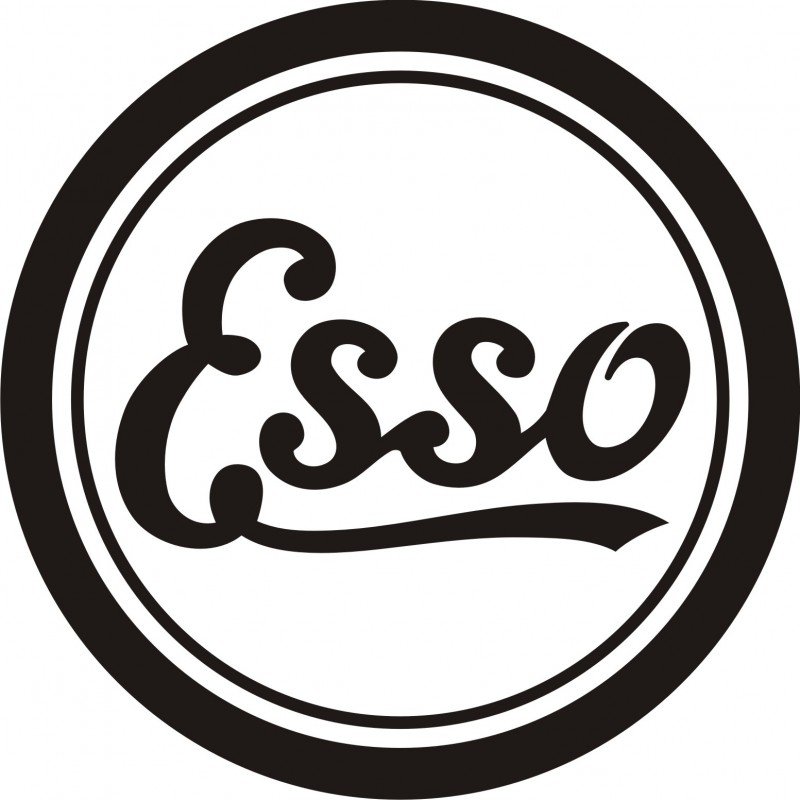 Sticker Esso Antique 6 - Taille et coloris au choix