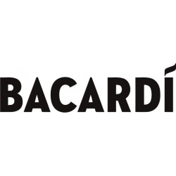 Autocollant Bacardi - Taille et Coloris au choix