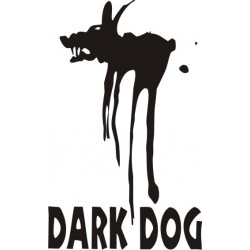 Autocollant Dark Dog - Taille et Coloris au choix
