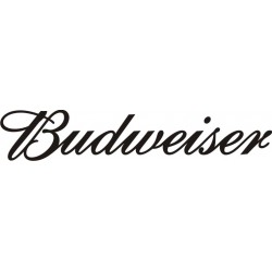 Autocollant Budweiser 2 - Taille et Coloris au choix