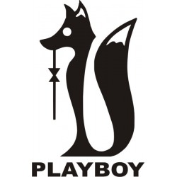 Autocollant Playboy Zorro - Taille et Coloris au choix
