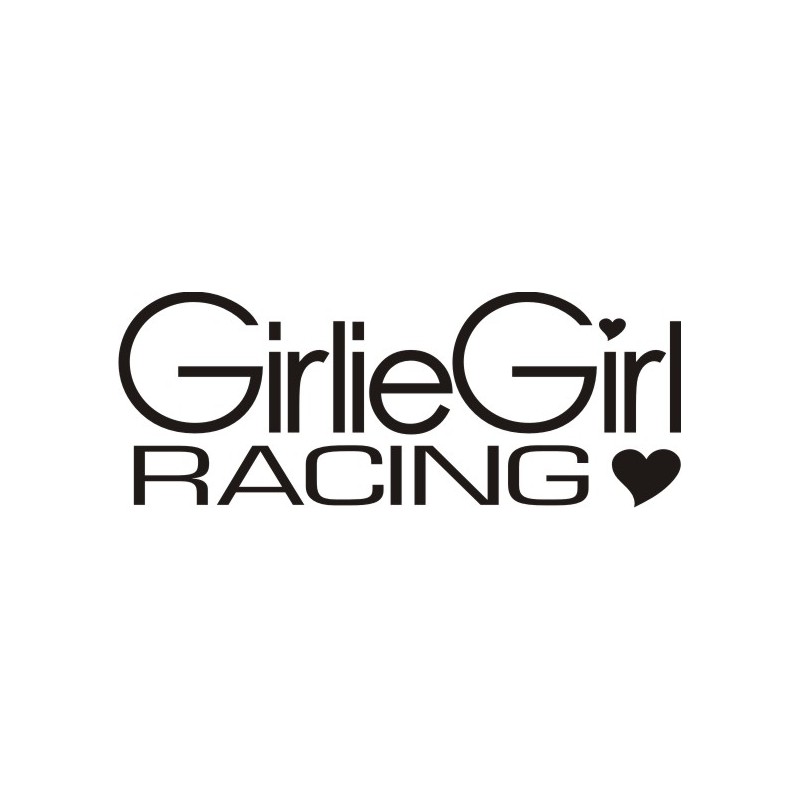 Autocollant Girlie Girl Racing - Taille et Coloris au choix