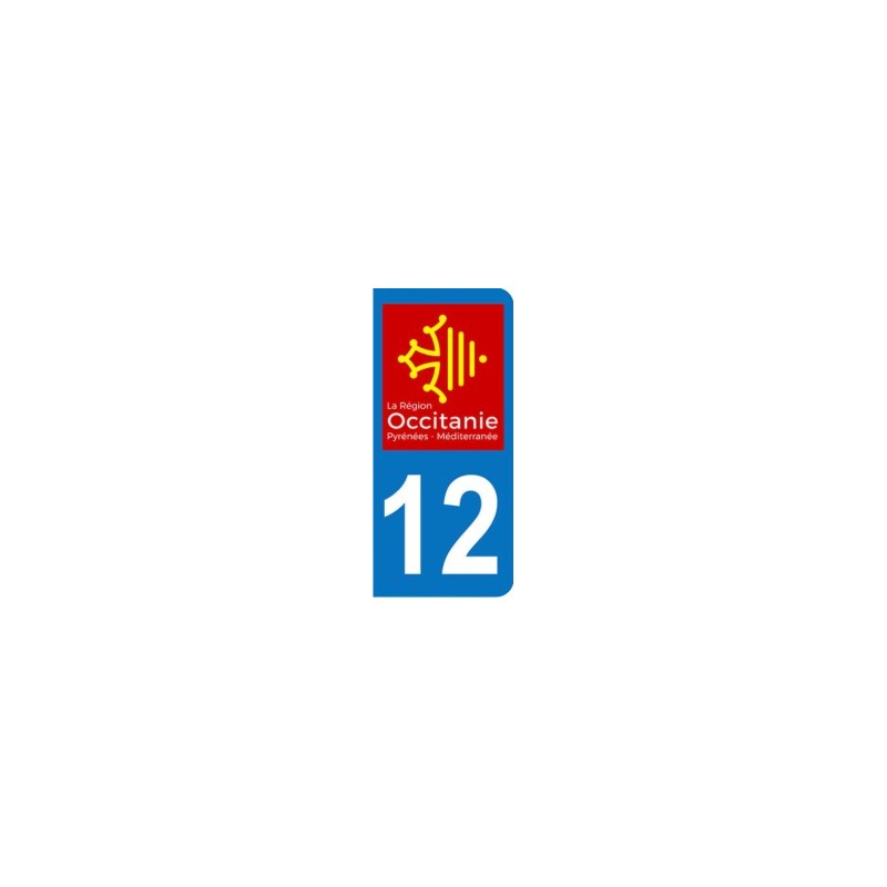 Sticker immatriculation 12 - Occitanie