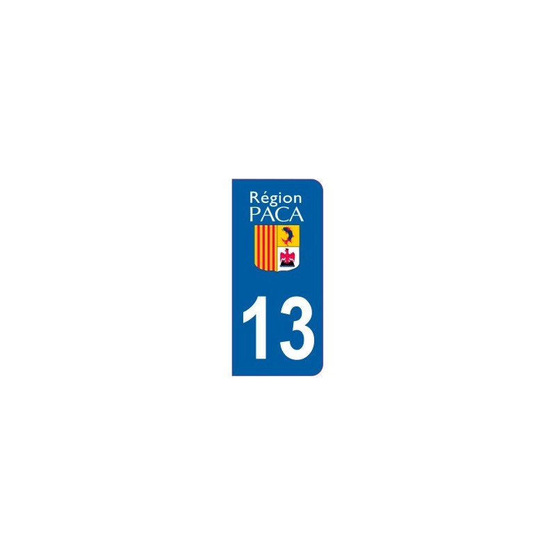 Sticker immatriculation 13 - Bouches du Rhône