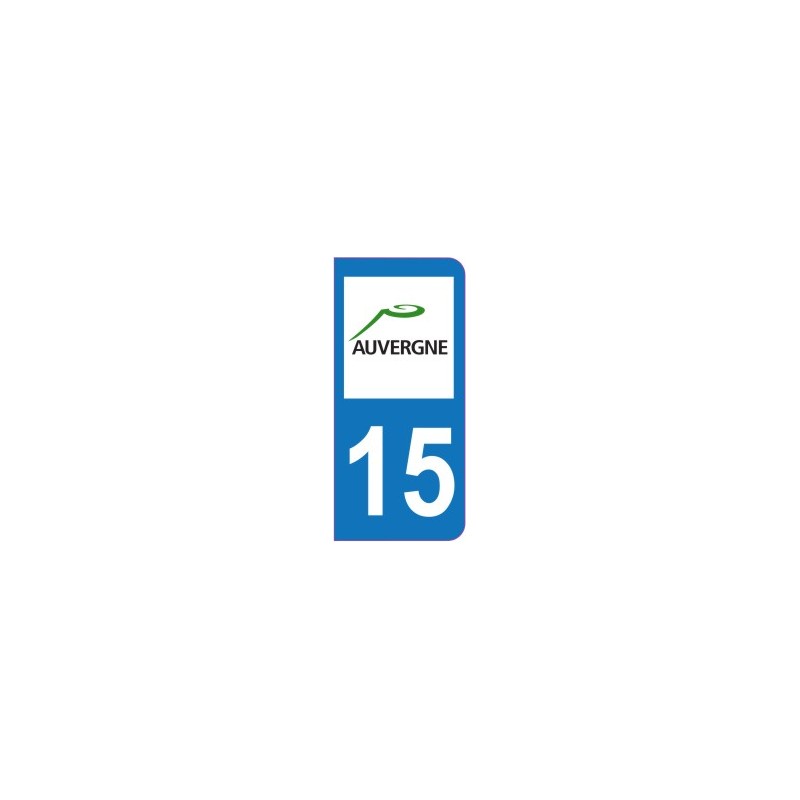 Sticker immatriculation 15 - Cantal