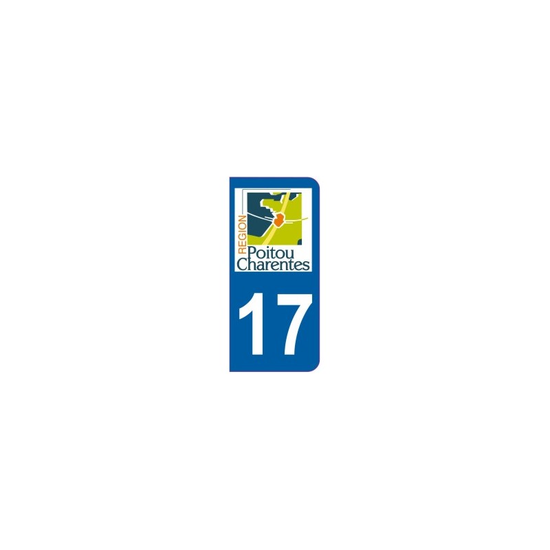 Sticker immatriculation 17 - Charente maritime