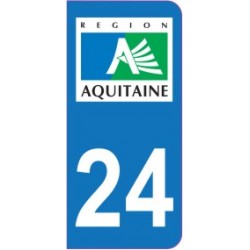 Sticker immatriculation 24 - Dordogne