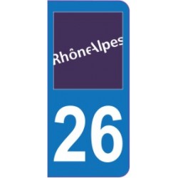Sticker immatriculation 26 - Drôme
