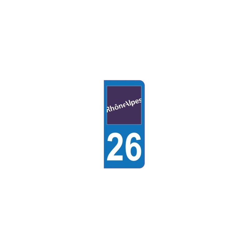 Sticker immatriculation 26 - Drôme
