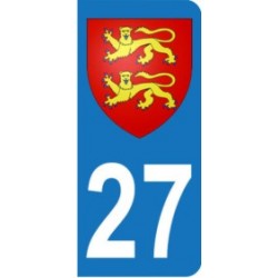 Sticker immatriculation 27 - Blason Normandie