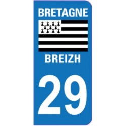 Sticker immatriculation 29 - Finistère