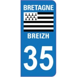 Sticker immatriculation 35 - Ille et Vilaine