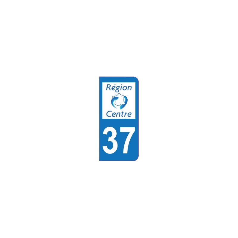 Sticker immatriculation 37 - Indre et Loire