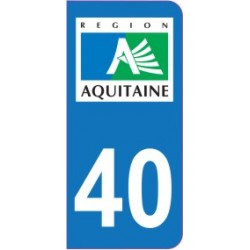 Sticker immatriculation 40 - Landes