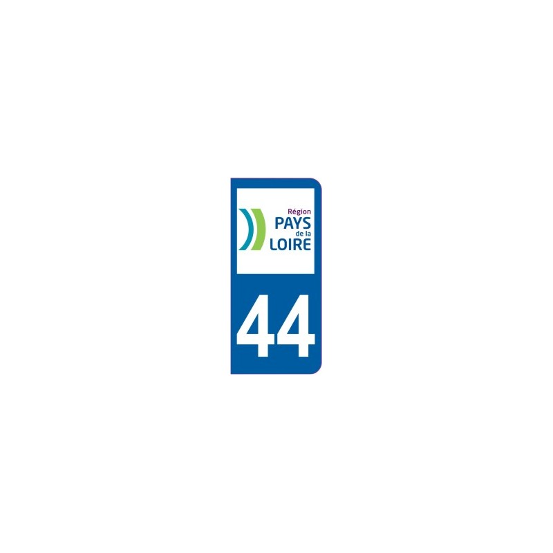 Sticker immatriculation 44 - Loire Atlantique