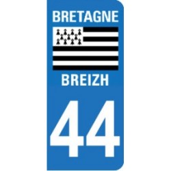 Autocollant plaque immatriculation 45 - Centre - Val de Loire