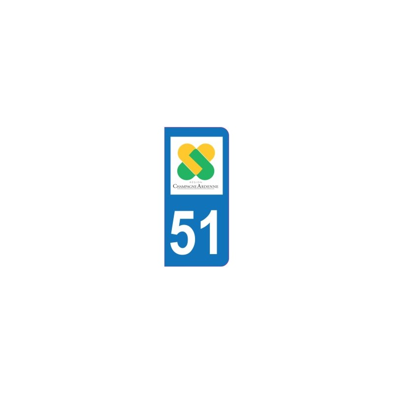 Sticker immatriculation 51 - Marne