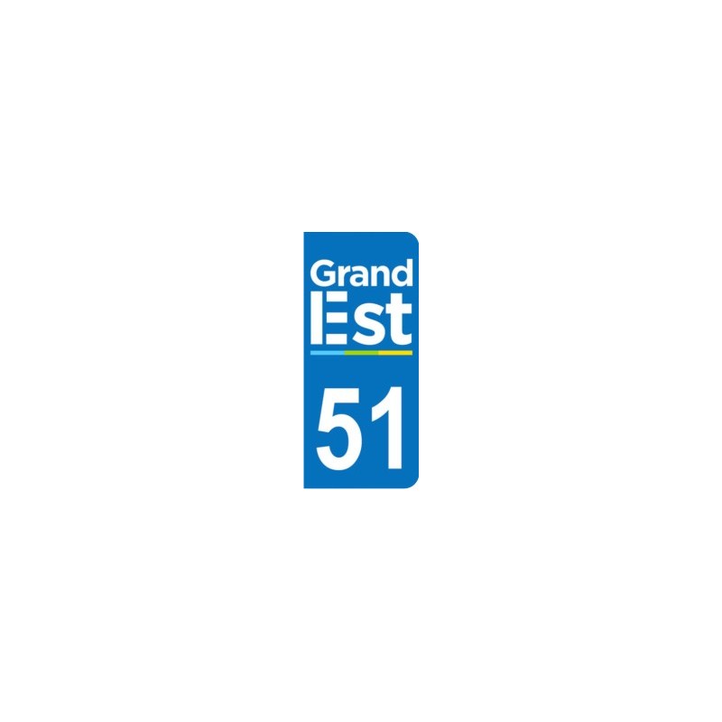 Sticker immatriculation 51 - Grand-Est
