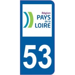 Sticker immatriculation 53 - Mayenne