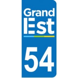 Sticker immatriculation 54 - Grand-Est