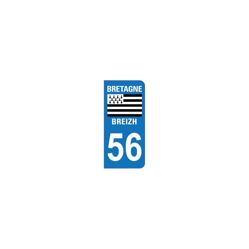 Sticker immatriculation 56 - Morbihan