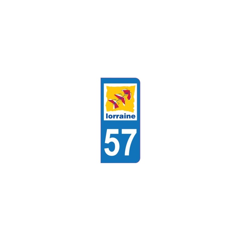 Sticker immatriculation 57 - Moselle