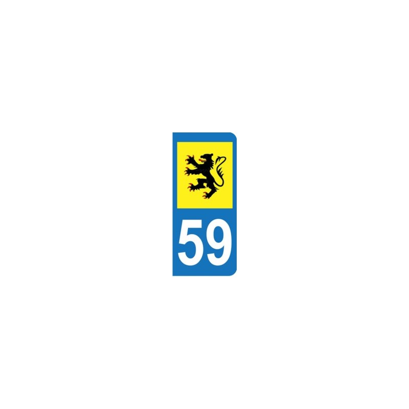 Sticker immatriculation 59 - Nord - Flandres