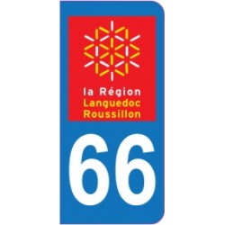 Sticker immatriculation 66 - Pyrénées Orientales
