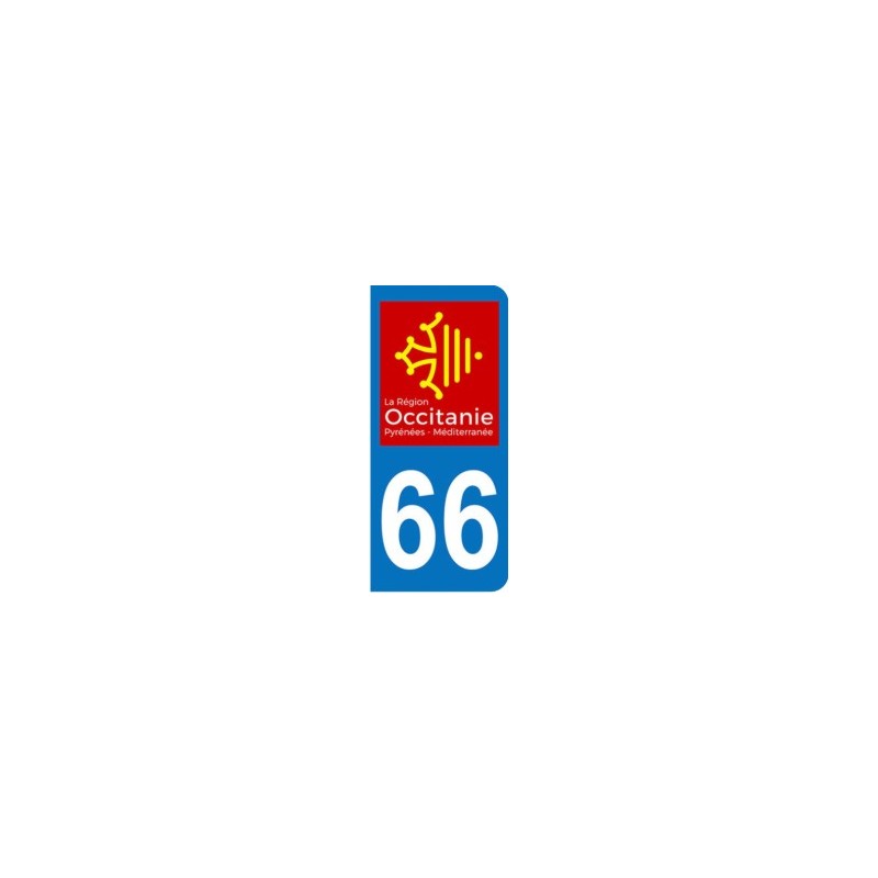 Sticker immatriculation 66 - Occitanie