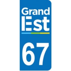 Sticker immatriculation 67 - Grand-Est