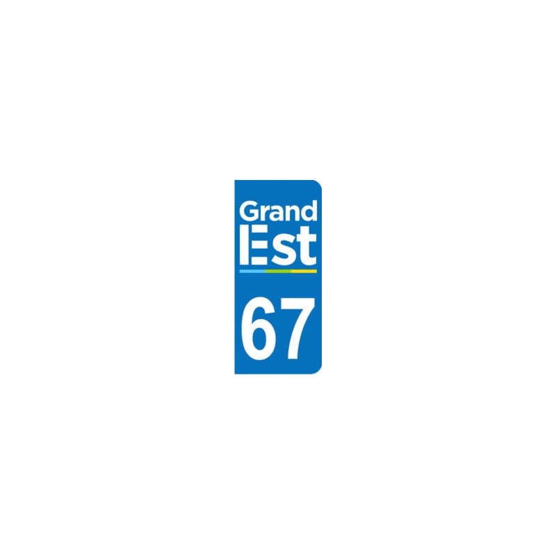 Sticker immatriculation 67 - Grand-Est