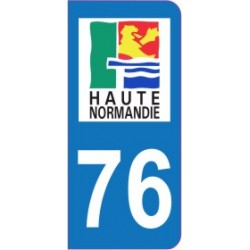 Sticker immatriculation 76 - Seine Maritime