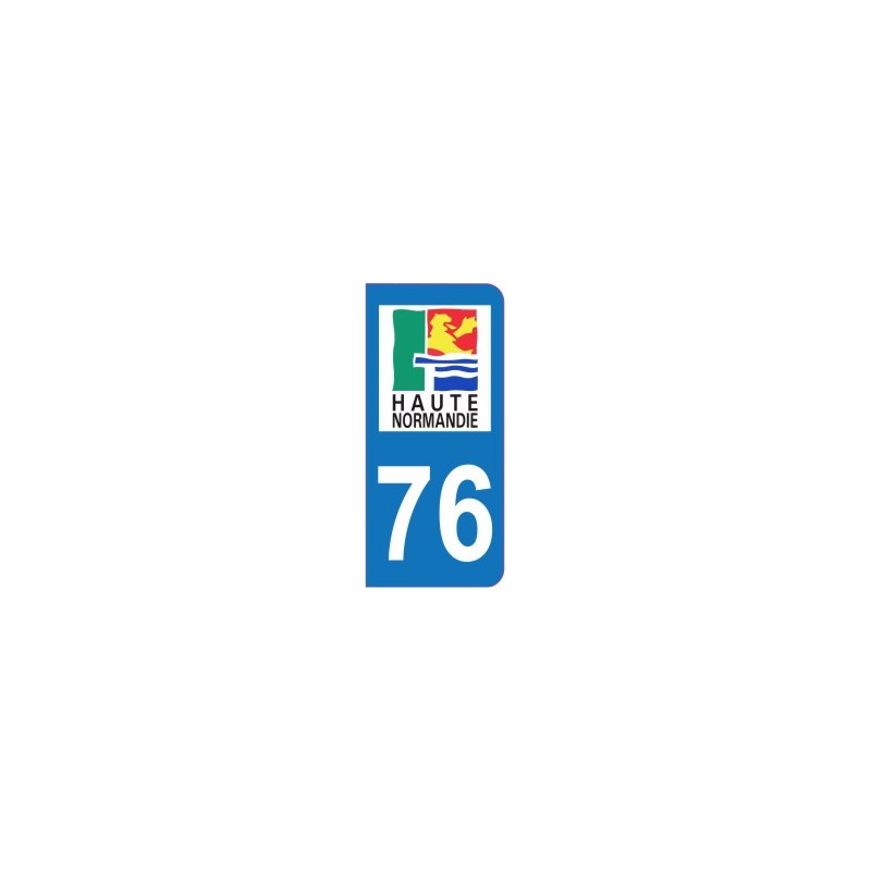 Sticker immatriculation 76 - Seine Maritime