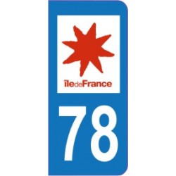 Sticker immatriculation 78 - Yvelines