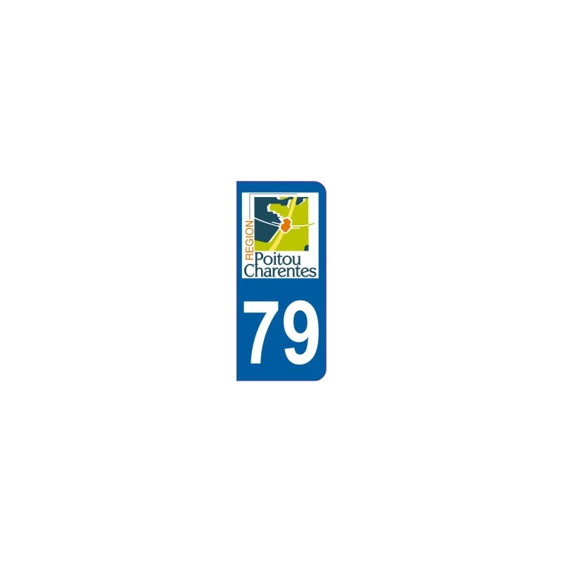 Sticker immatriculation 79 - Deux Sèvres