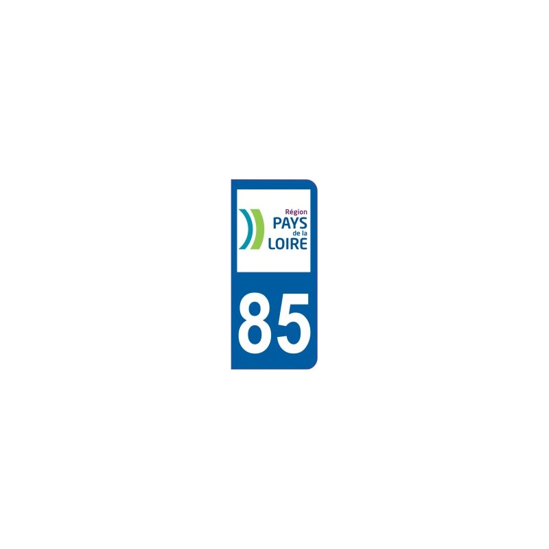 Sticker immatriculation 85 - Vendée